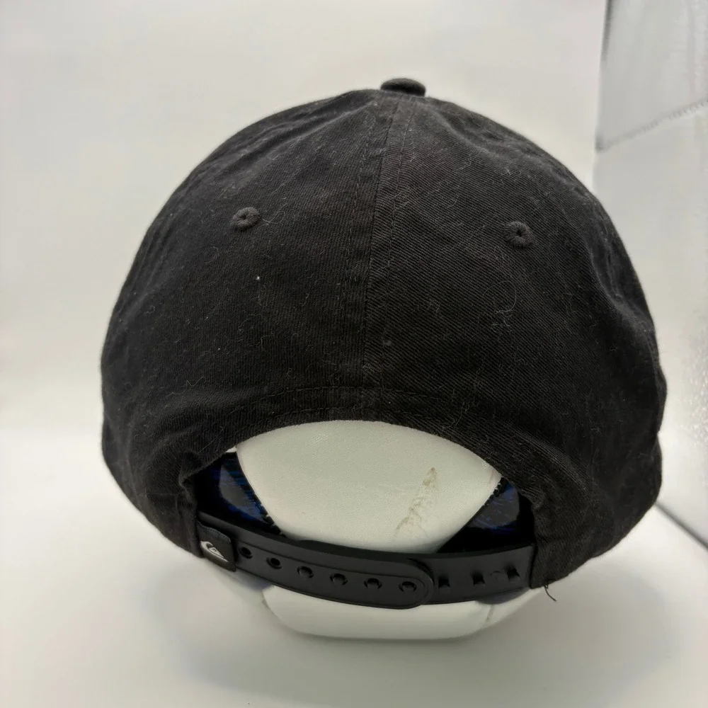 Quiksilver Snapback Hat Black Olive Green Embroidered Logo 55cm‎ Trucker Cap